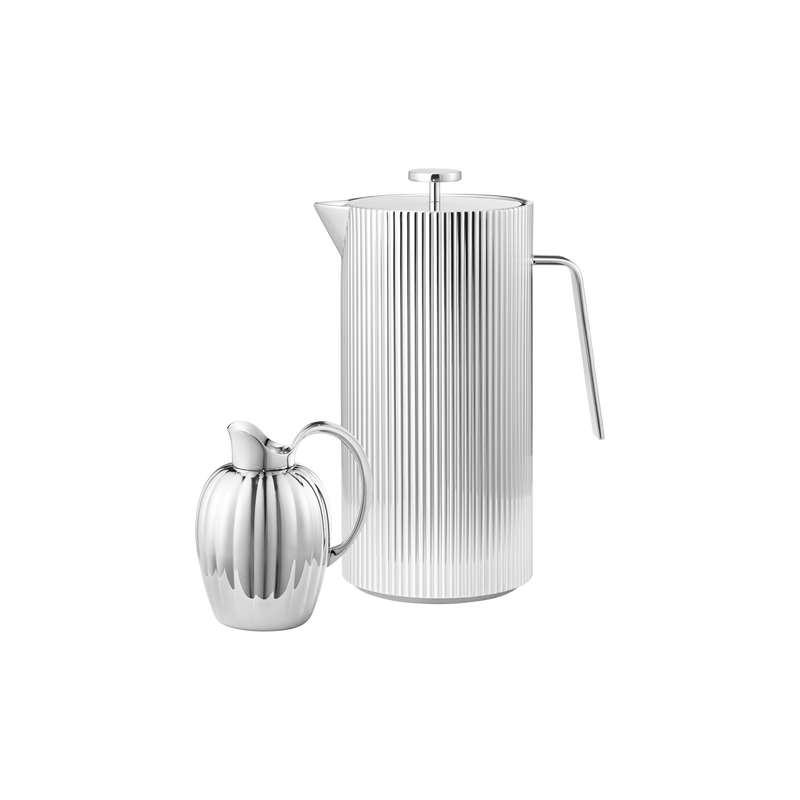 Georg Jensen Bernadotte Set: French Press And Creamer in Original Design And Design Inspired By Sigvard Bernadotte