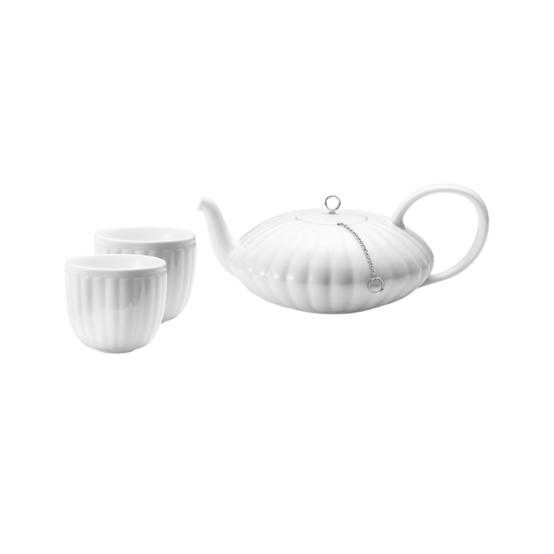Georg Jensen Bernadotte Set: Teapot And Cups in Design Inspired By Sigvard Bernadotte