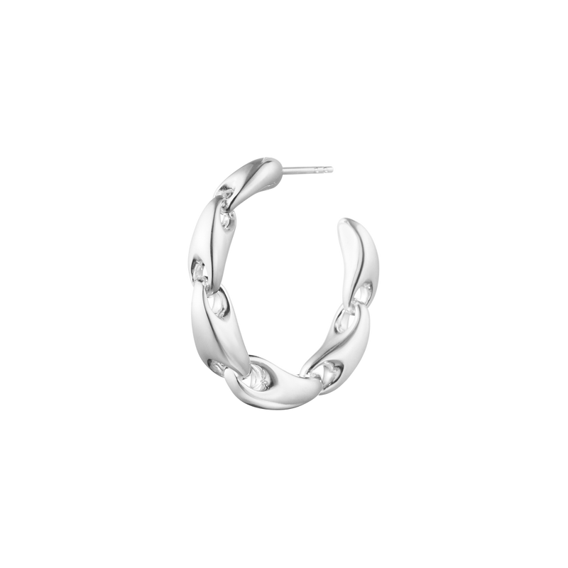Georg Jensen Reflect Örhänge, Hoop, Stort, Enkel