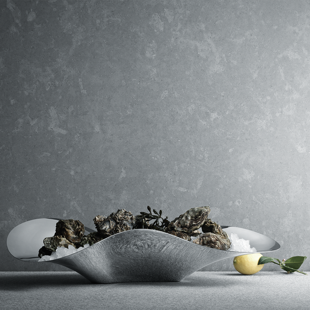 Indulgence stainless steel oyster serving tray | Georg Jensen