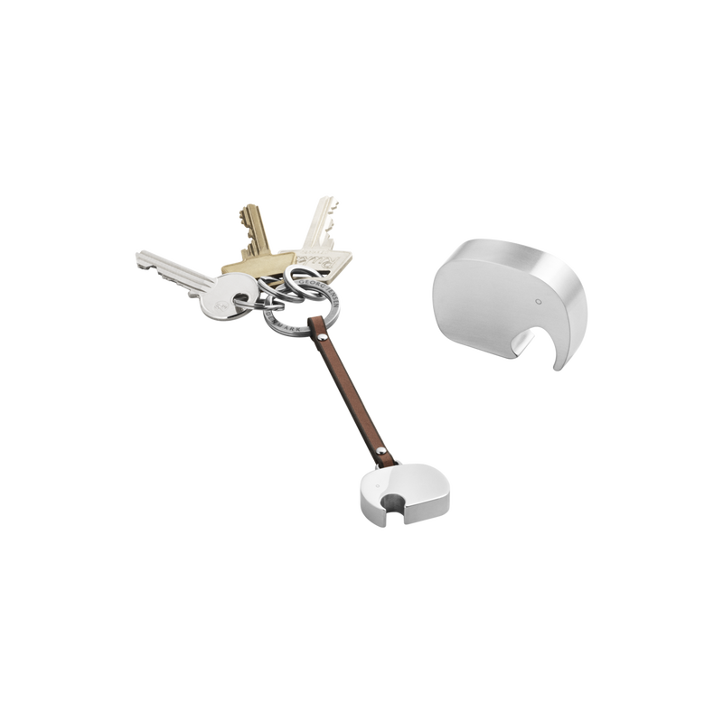 Georg Jensen Elephant Set: Bottle Opener And Keyring