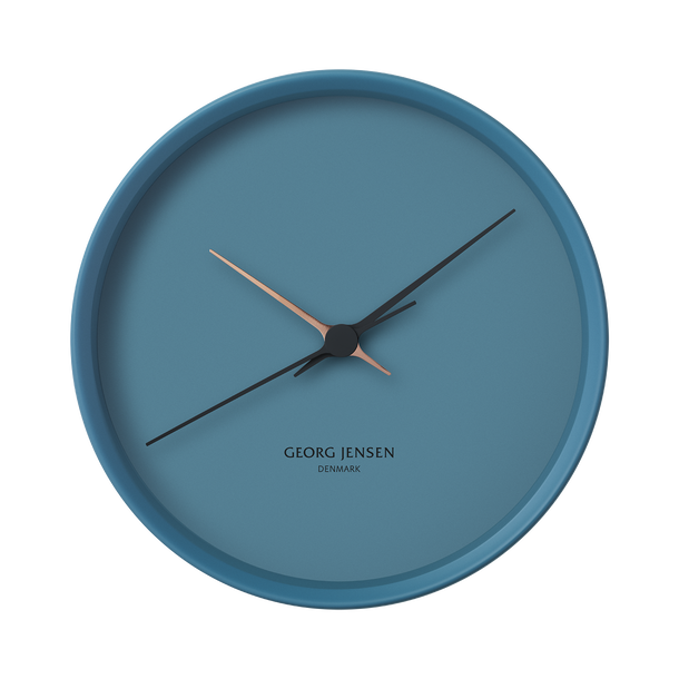 KOPPEL 22 cm contemporary wall clock, blue | Georg Jensen