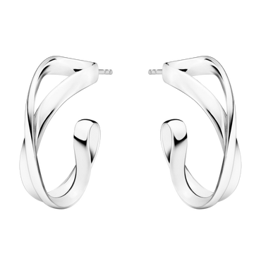 Infinity small sterling silver hoop earrings | Georg Jensen