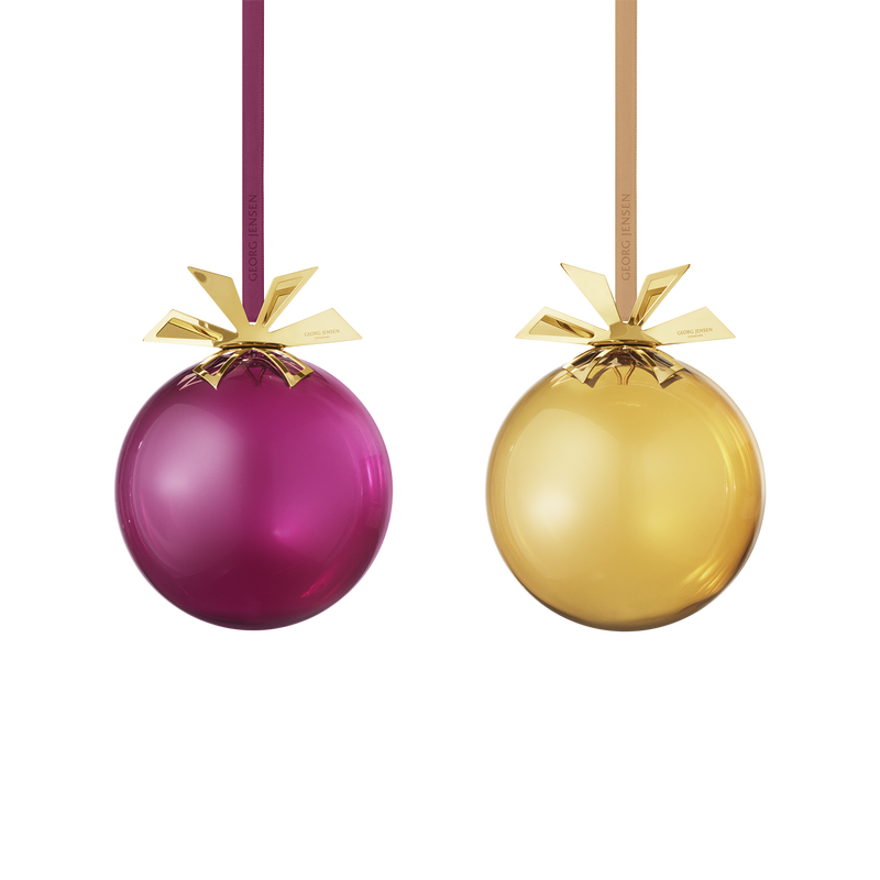 Georg Jensen 2025 Glass Baubles, 2pcs