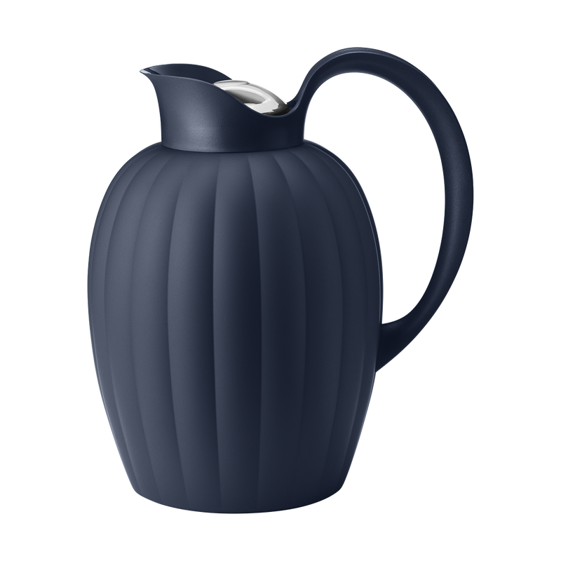 Georg Jensen Bernadotte Thermo Jug, Midnight Blue in Original Design By Sigvard Bernadotte