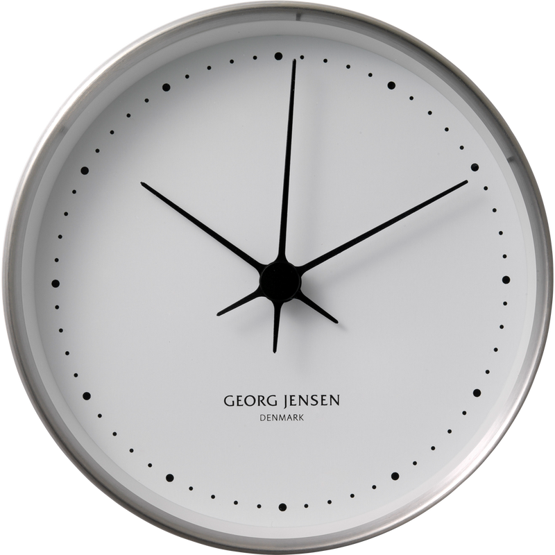 Georg Jensen Koppel 22 Cm Wall Clock With White Dial