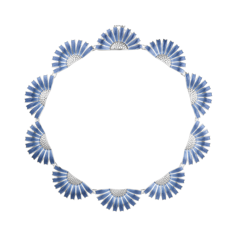 Georg Jensen Daisy Necklace, Blue