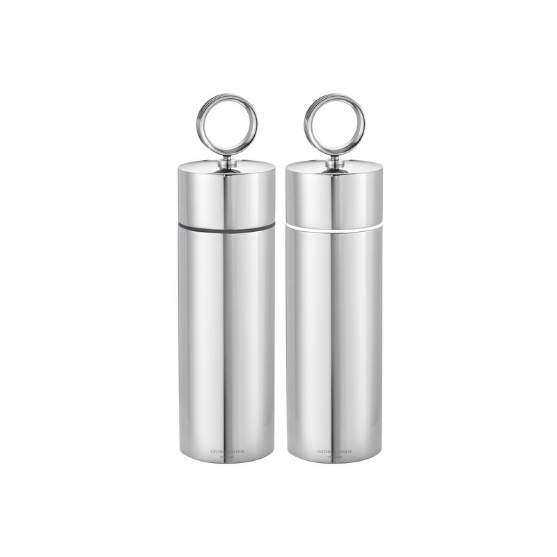 Georg Jensen Bernadotte Salt & Pepper Grinder Set in Design Inspired By Sigvard Bernadotte