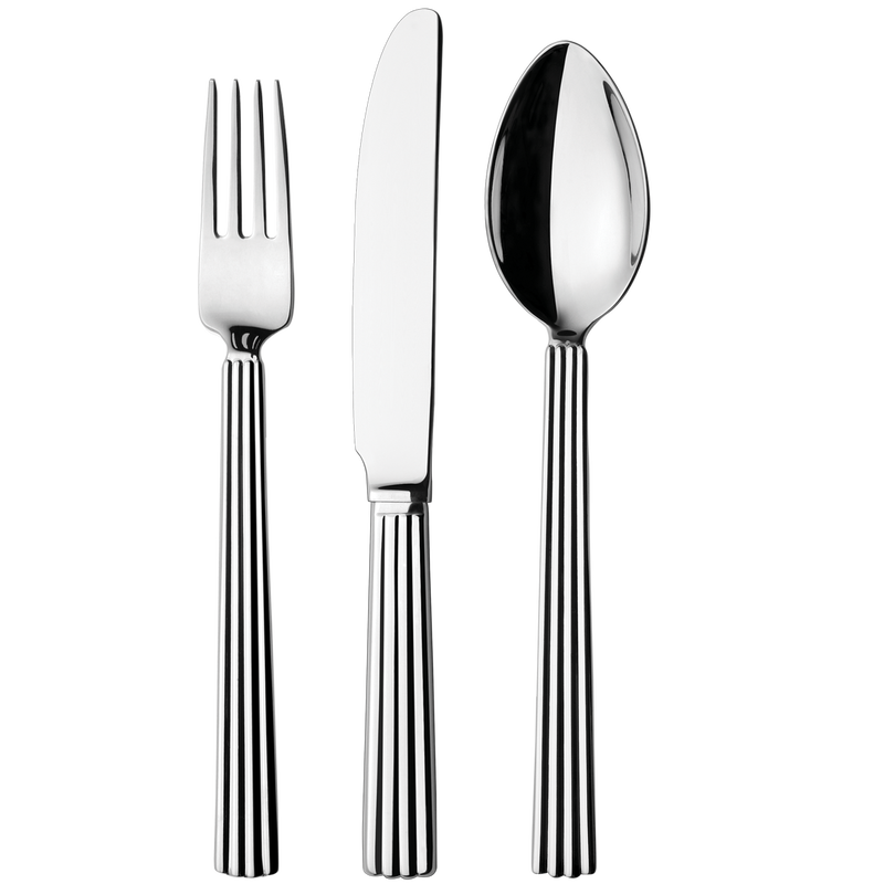 Georg Jensen Bernadotte Child's Cutlery Set (031, 072, 082) in Original Design By Sigvard Bernadotte