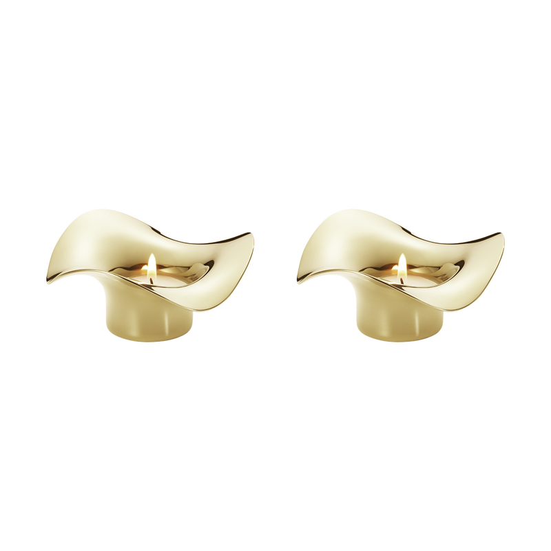Georg Jensen Cobra Tealight Candle Holder, 2pcs