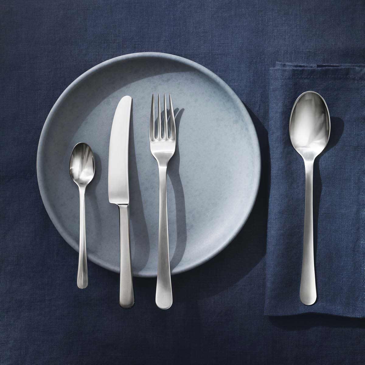 Copenhagen cutlery set in matte stainless steel 