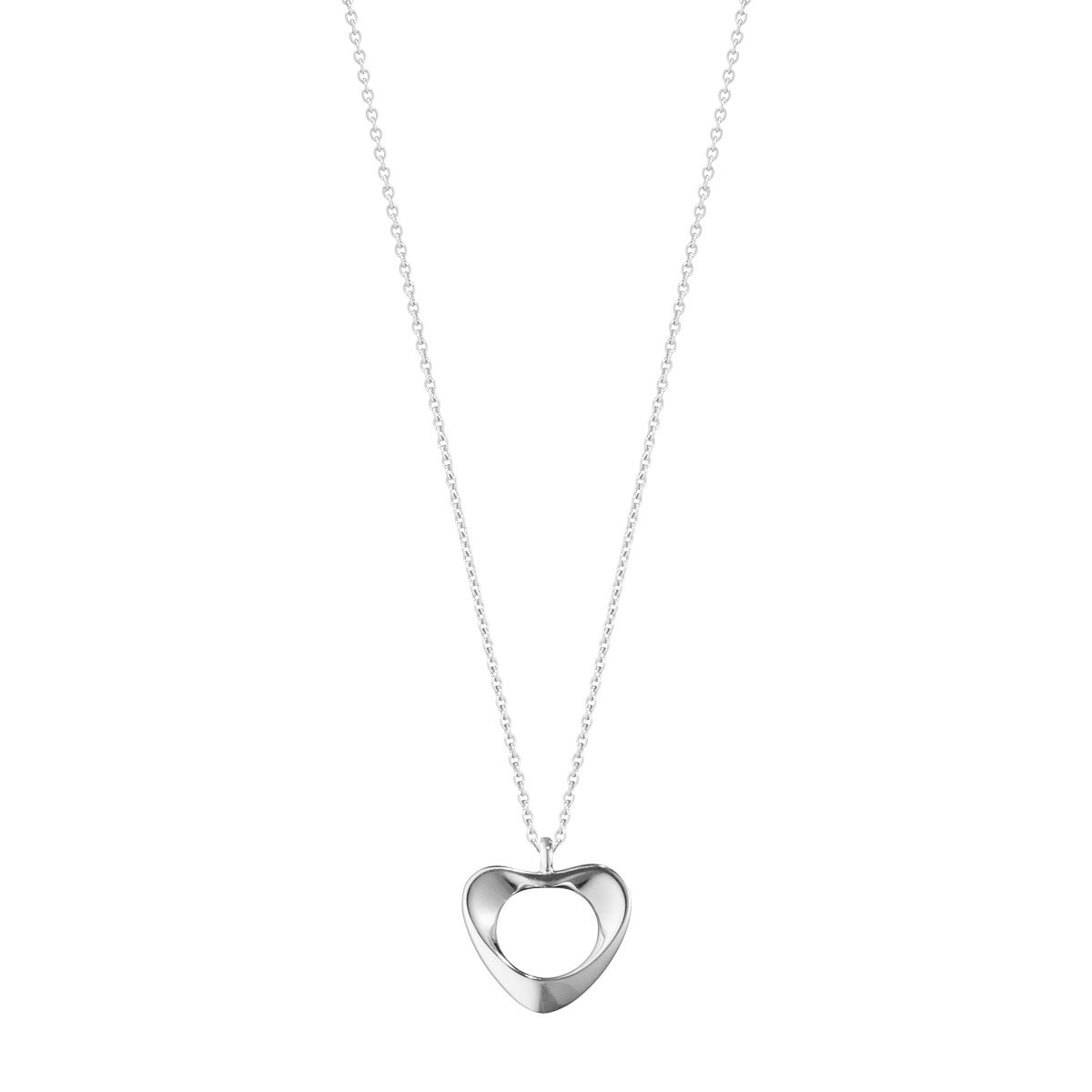 Georg Jensen Hidden Heart Sterling Silver Pendant Necklace
